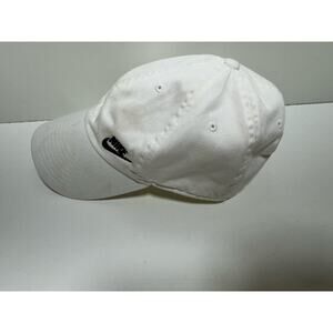 Nike Swoosh Logo Golf Ball Cap Hat White Mens Adjustable One Size